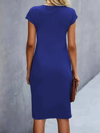 Hannah | Women's Midi Dress | Short Sleeve-Women Dress-Pick NewYork