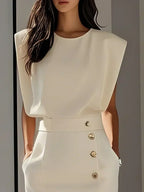 Victoria | Women's Midi Dress | Short Sleeve-Women Dress-Pick NewYork