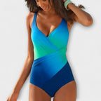 Taren | Women's Wrap Front Swimsuit | One Piece-Women Swimsuit-Pick NewYork
