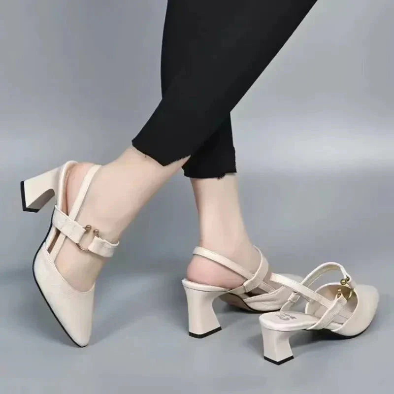 Christina | Women's Slingback Heels | Block Heel-Women Heels-Pick NewYork