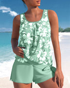 Violet | Women's Tankini Set | Swim Shorts Beachwear-Women Swimsuit-Pick NewYork