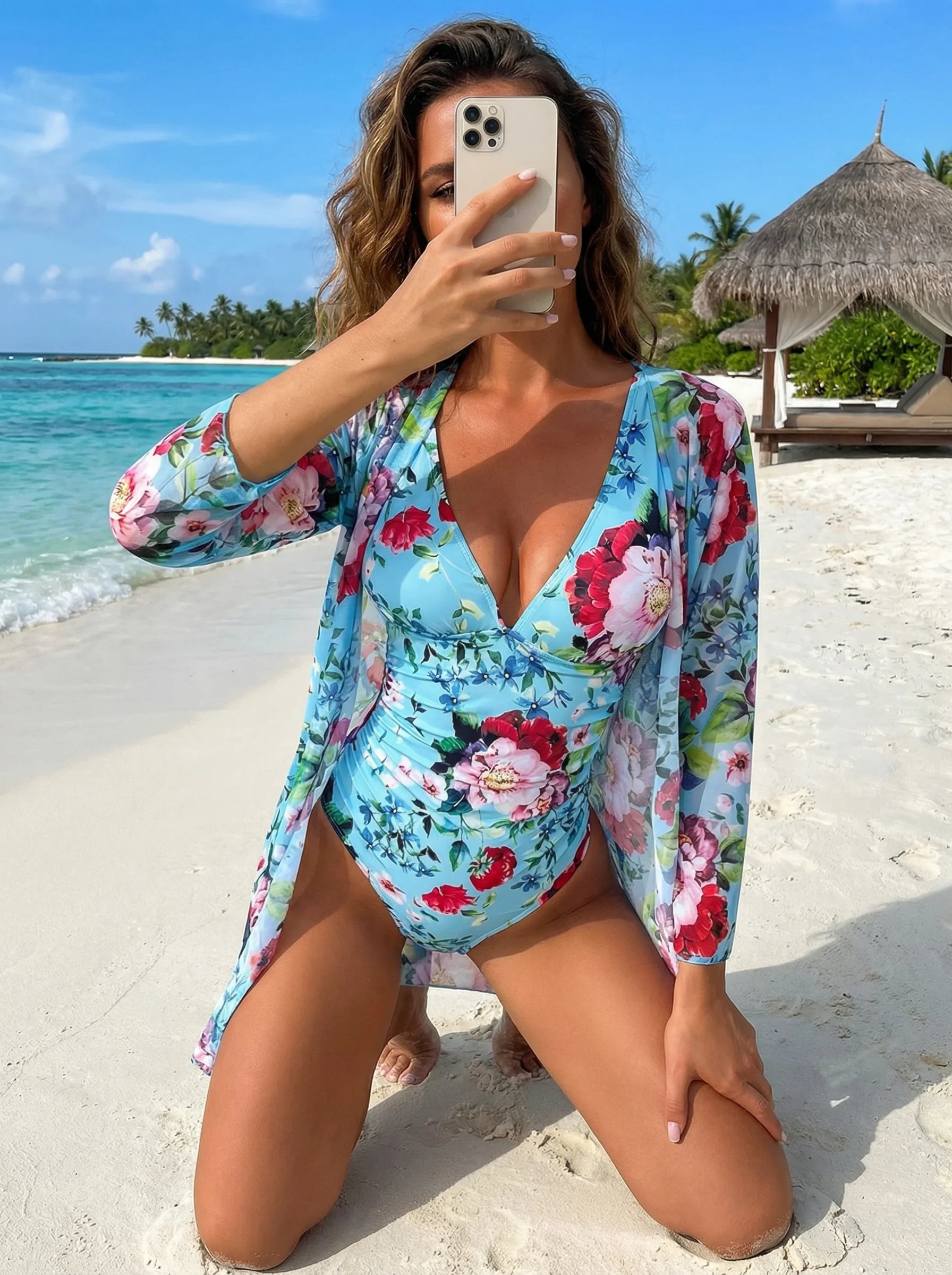 Elizabeth | Women's Floral Swimsuit Set | Beachwear-Women Swimsuit-Pick NewYork