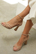 Isabella | Women's Peep Toe Heels | Patchwork Style-Women Heels-Pick NewYork
