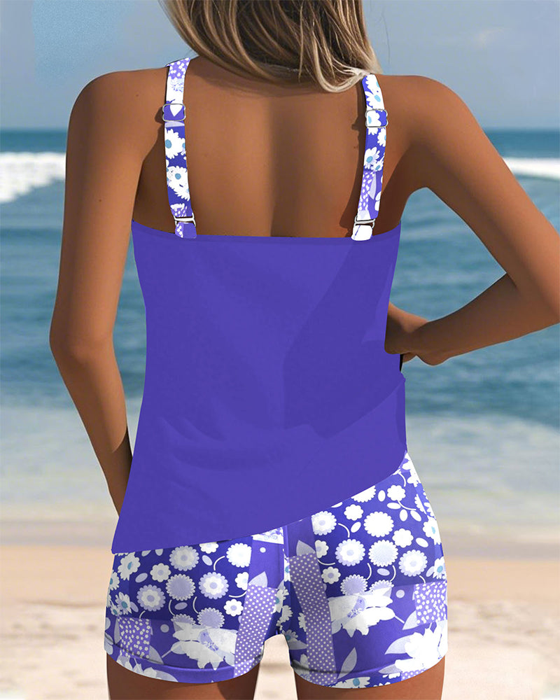 Darcey | Women's Floral Tankini Set | Two Piece Swimwear-Women Swimsuit-Pick NewYork