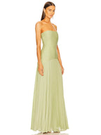 Olivia | Women's Strapless Pleated Maxi Dress | Wedding Guest-Women Dress-Pick NewYork