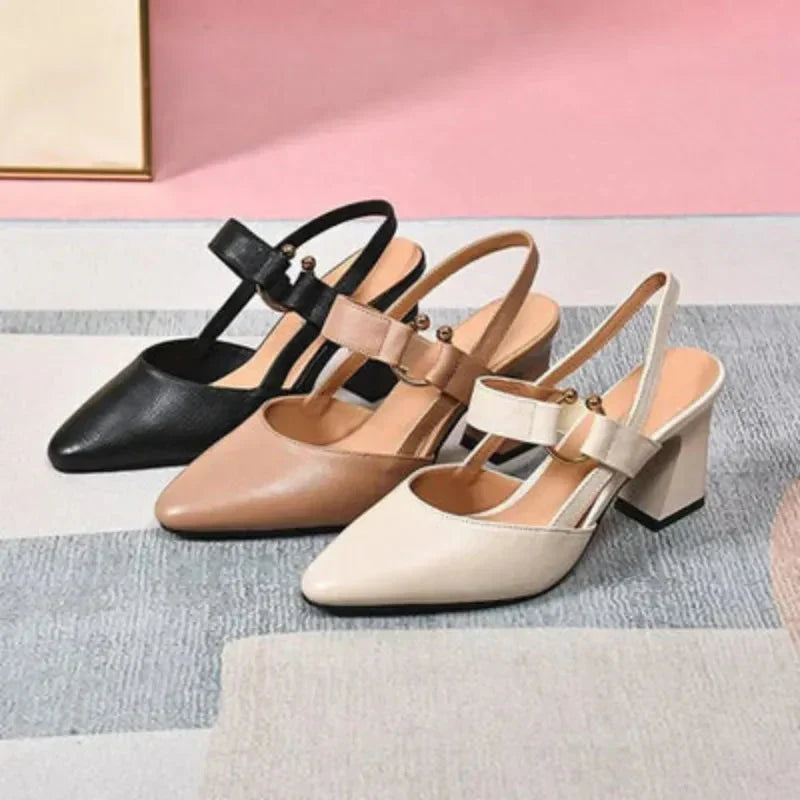 Christina | Women's Slingback Heels | Block Heel-Women Heels-Pick NewYork