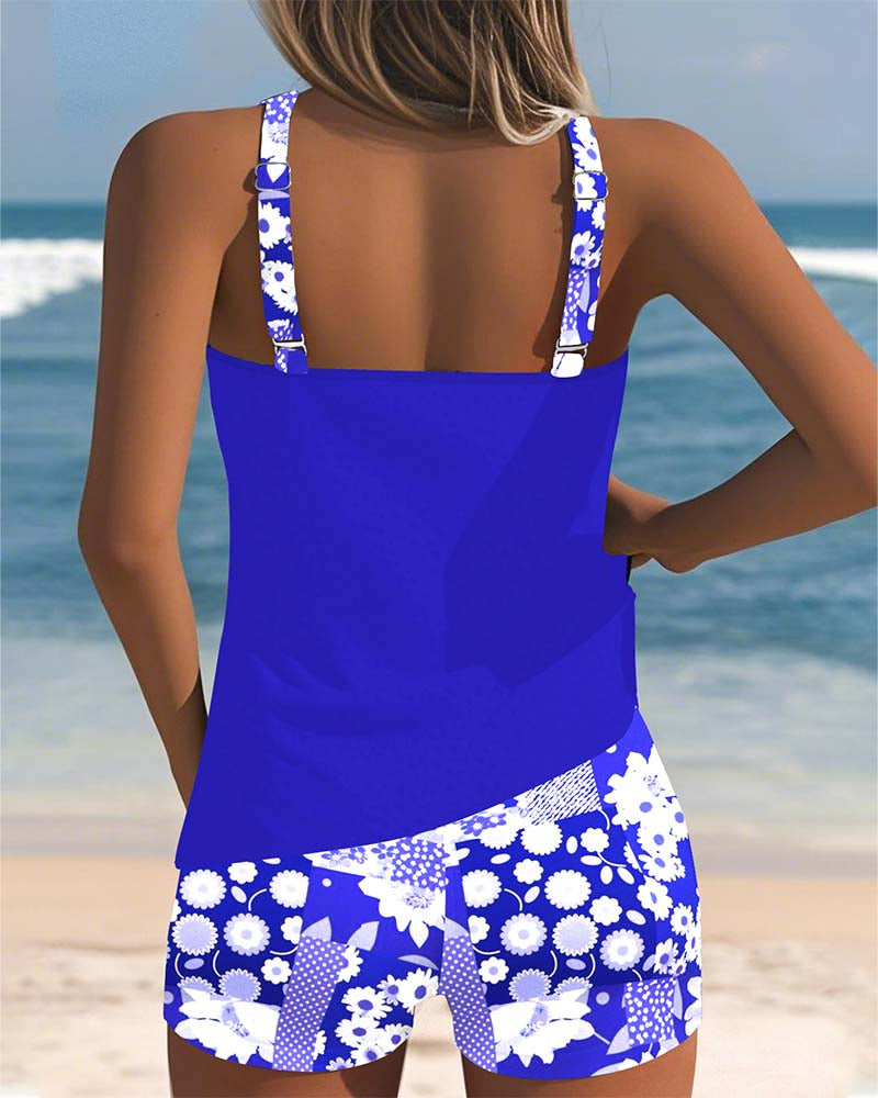 Darcey | Women's Floral Tankini Set | Two Piece Swimwear-Women Swimsuit-Pick NewYork