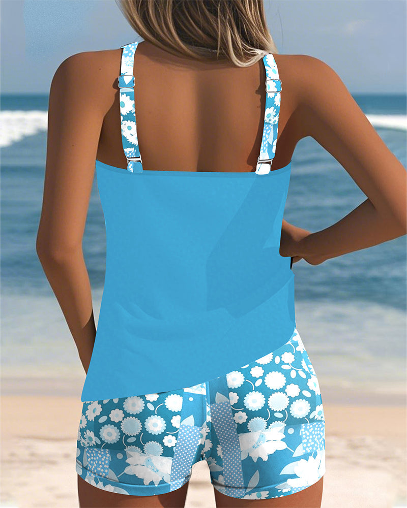 Darcey | Women's Floral Tankini Set | Two Piece Swimwear-Women Swimsuit-Pick NewYork