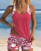 Darcey | Women's Floral Tankini Set | Two Piece Swimwear-Women Swimsuit-Pick NewYork