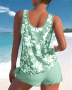 Violet | Women's Tankini Set | Swim Shorts Beachwear-Women Swimsuit-Pick NewYork