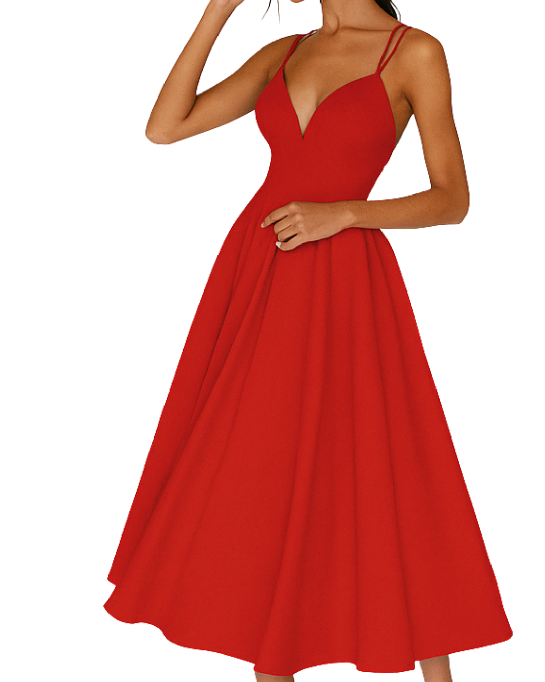Grace | Women's Strappy Midi Dress | Wedding Guest Occasion-Women Dress-Pick NewYork