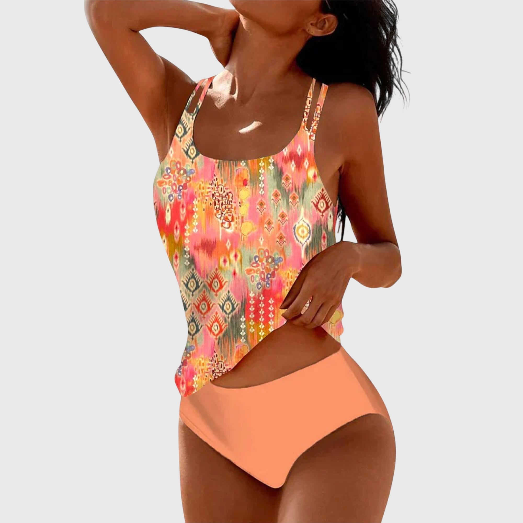 Faith | Women's Printed Tankini | Strappy Swimwear-Women Swimsuit-Pick NewYork