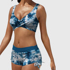 Freya | Women's Camo Tankini Set | Swim Shorts-Women Swimsuit-Pick NewYork