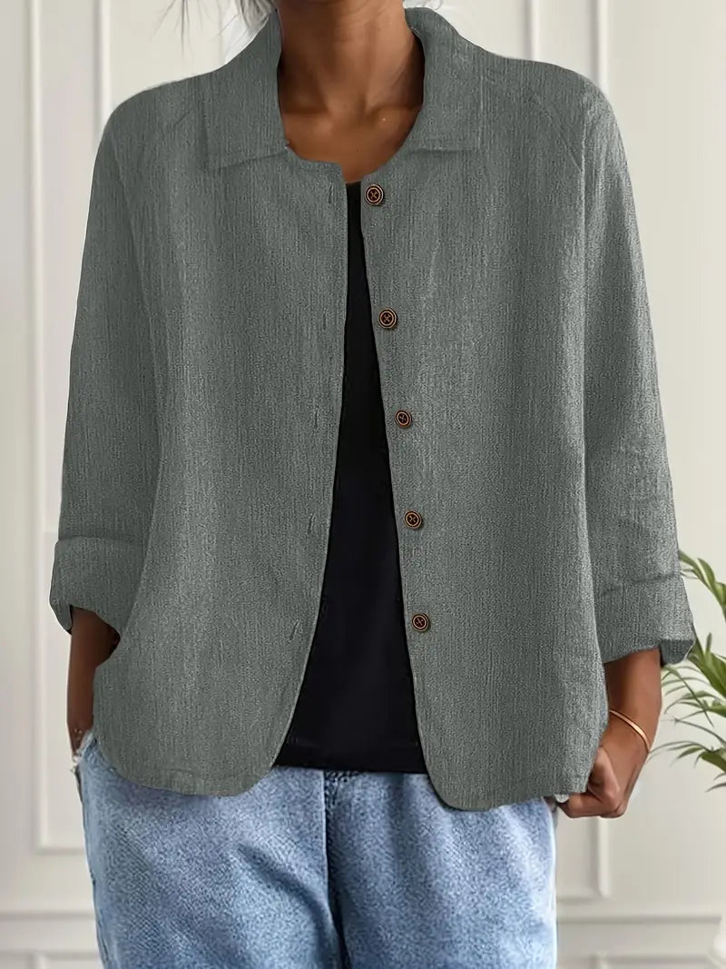 Ava | Women's Button Front Shirt | Long Sleeve-Women Shirt-Pick NewYork