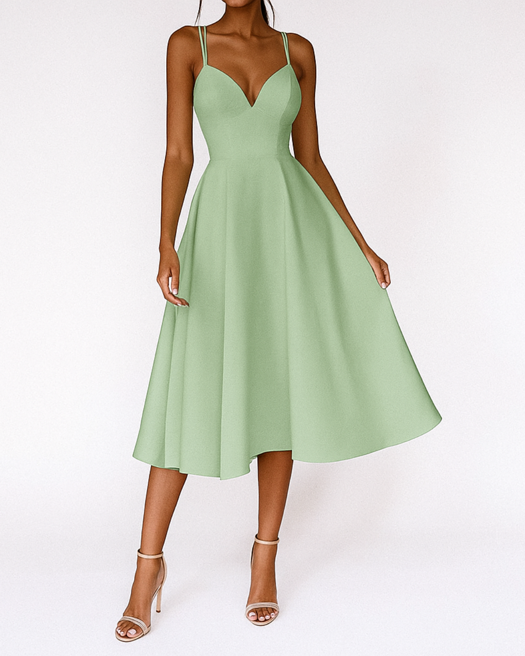 Grace | Women's Strappy Midi Dress | Wedding Guest Occasion-Women Dress-Pick NewYork