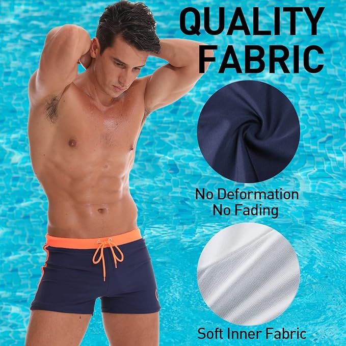 Julien | Men's Swim Shorts | Drawstring Beachwear-Men Swimsuit-Pick NewYork