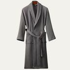 Everett | Men's Waffle Bath Robe | Soft Cotton Spa Loungewear-Men Robe-Pick NewYork