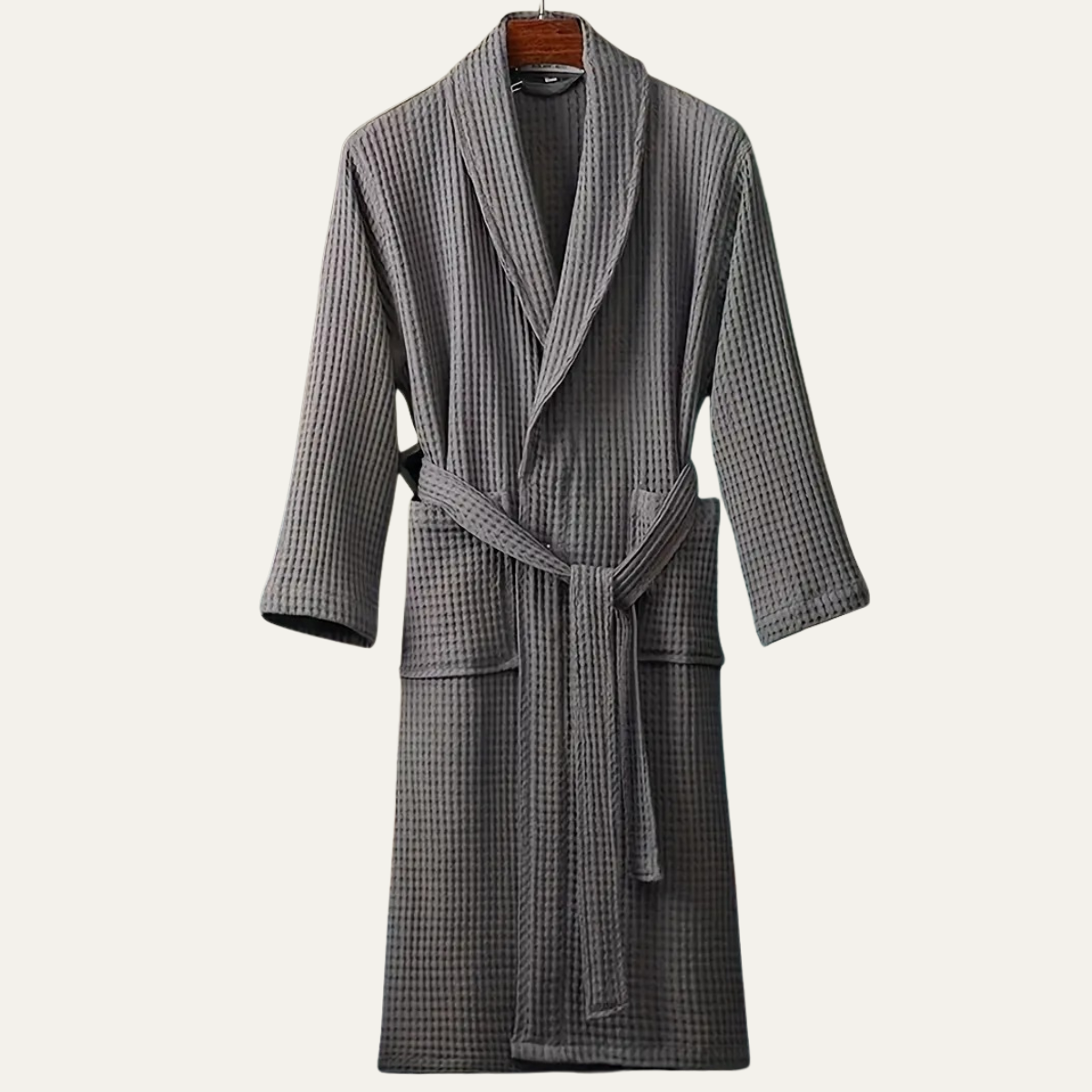 Everett | Men's Waffle Bath Robe | Soft Cotton Spa Loungewear-Men Robe-Pick NewYork