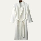 Everett | Men's Waffle Bath Robe | Soft Cotton Spa Loungewear-Men Robe-Pick NewYork