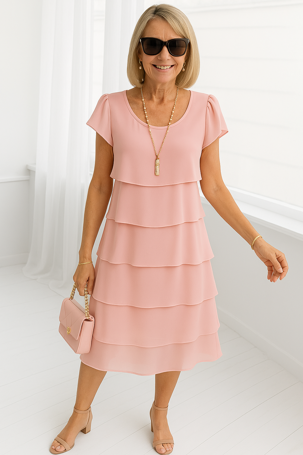 Riley | Women's Layered Midi Dress | Occasion Wear-Women Dress-Pick NewYork