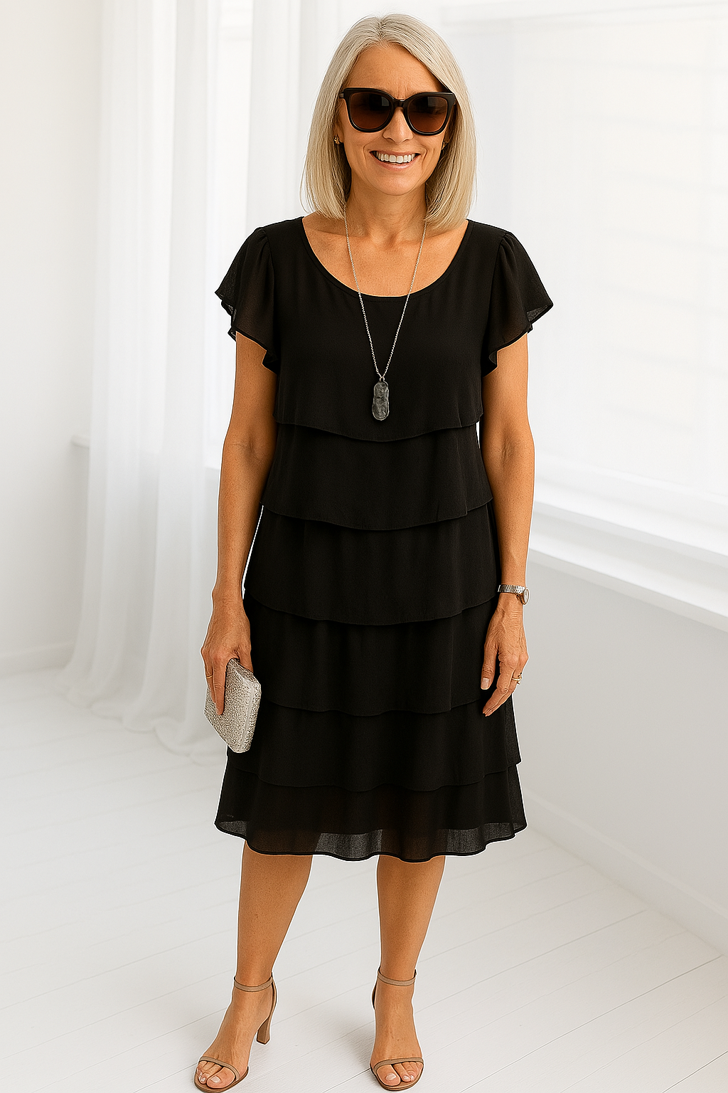Riley | Women's Layered Midi Dress | Occasion Wear-Women Dress-Pick NewYork