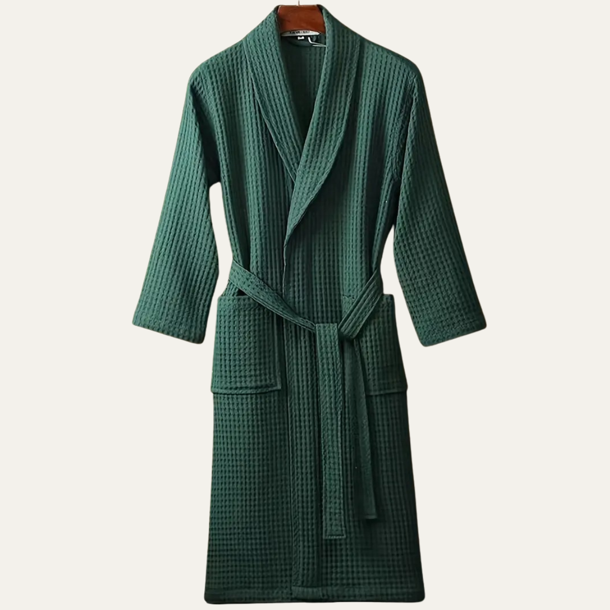 Everett | Men's Waffle Bath Robe | Soft Cotton Spa Loungewear-Men Robe-Pick NewYork