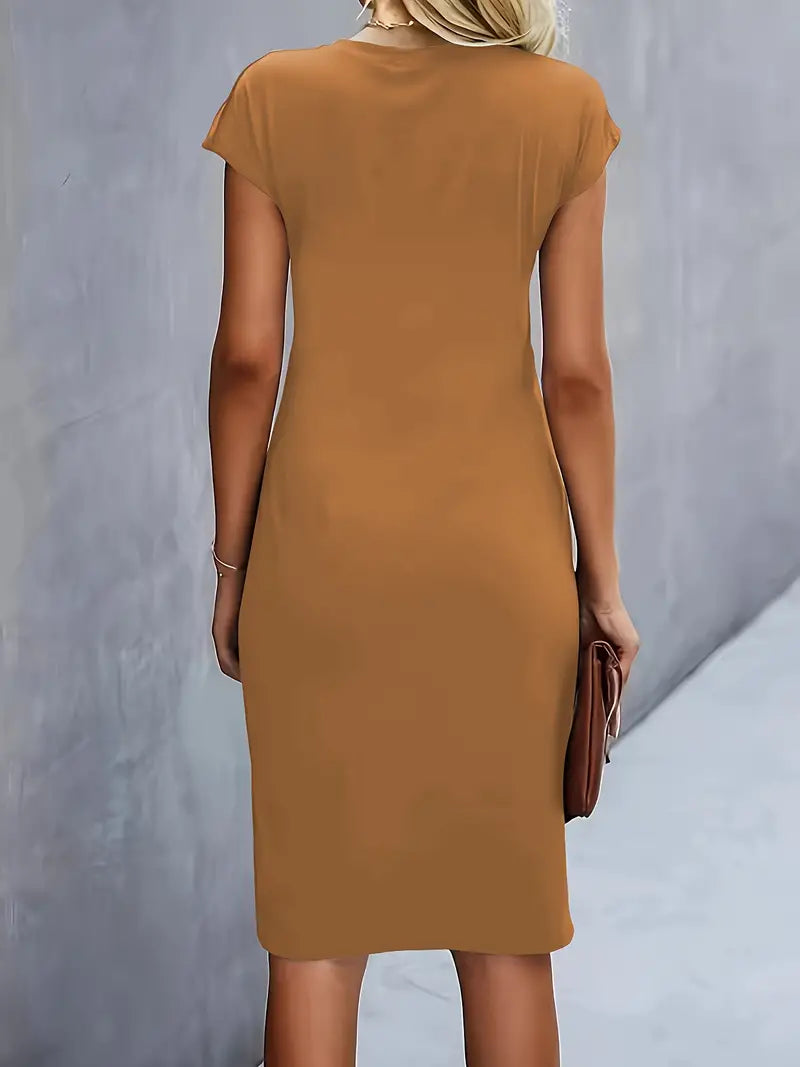 Hannah | Women's Midi Dress | Short Sleeve-Women Dress-Pick NewYork