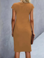 Hannah | Women's Midi Dress | Short Sleeve-Women Dress-Pick NewYork