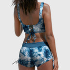 Freya | Women's Camo Tankini Set | Swim Shorts-Women Swimsuit-Pick NewYork