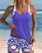 Darcey | Women's Floral Tankini Set | Two Piece Swimwear-Women Swimsuit-Pick NewYork
