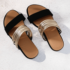 Elizabeth | Women's Double Strap Sandals | Slip On Flat Sole-Women Sandals-Pick NewYork