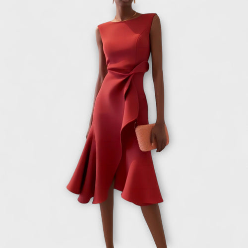 Ariane | Women's Pleated Midi Dress | Short Sleeve-Women Dress-Pick NewYork