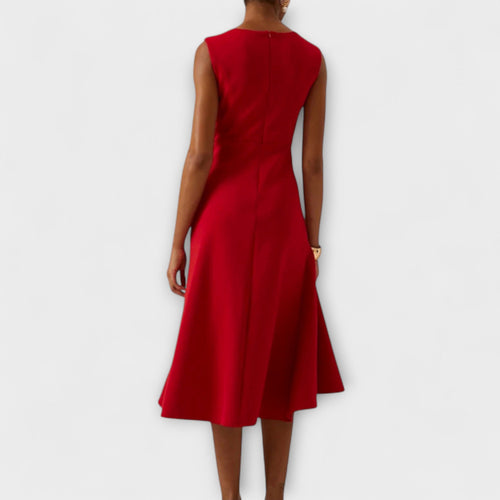 Ariane | Women's Pleated Midi Dress | Short Sleeve-Women Dress-Pick NewYork