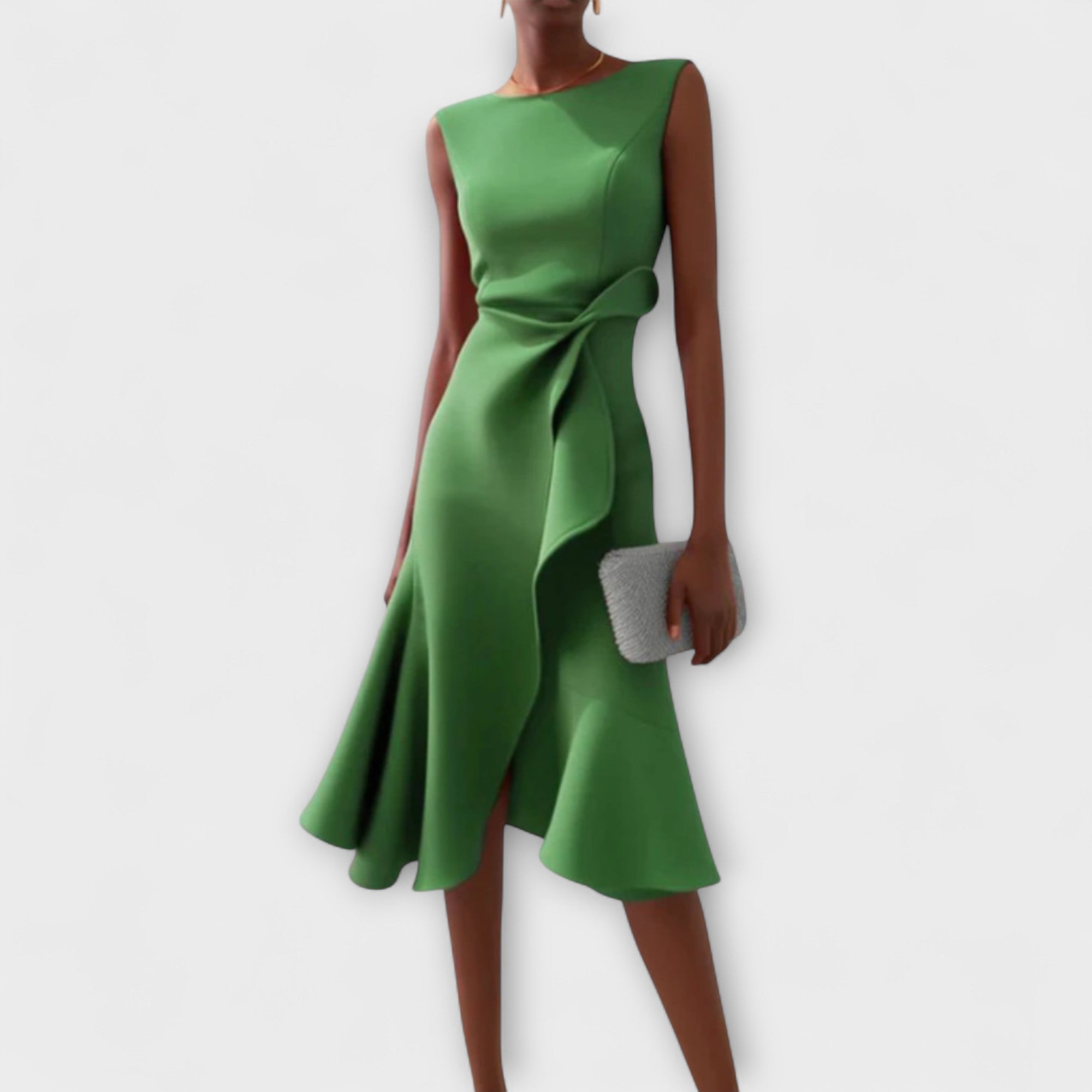 Ariane | Women's Pleated Midi Dress | Short Sleeve-Women Dress-Pick NewYork