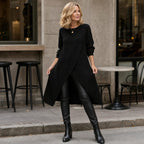 Aveline | Women’s Wrap Front Tunic Top | Long Sleeve Asymmetrical Hem-Pick NewYork