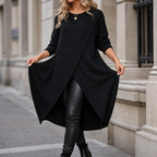 Aveline | Women’s Wrap Front Tunic Top | Long Sleeve Asymmetrical Hem-Pick NewYork