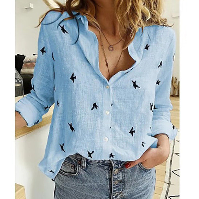 Chloe | Women's Long Sleeve Blouse | Summer Button Shirt-Women Blouse-Pick NewYork