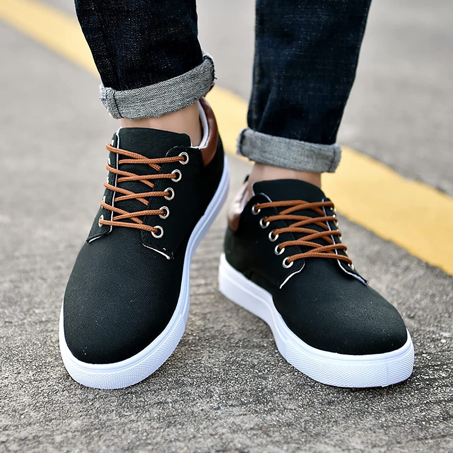 Cas | Men's Canvas Sneakers | White Sole Casual-Men Shoes-Pick NewYork