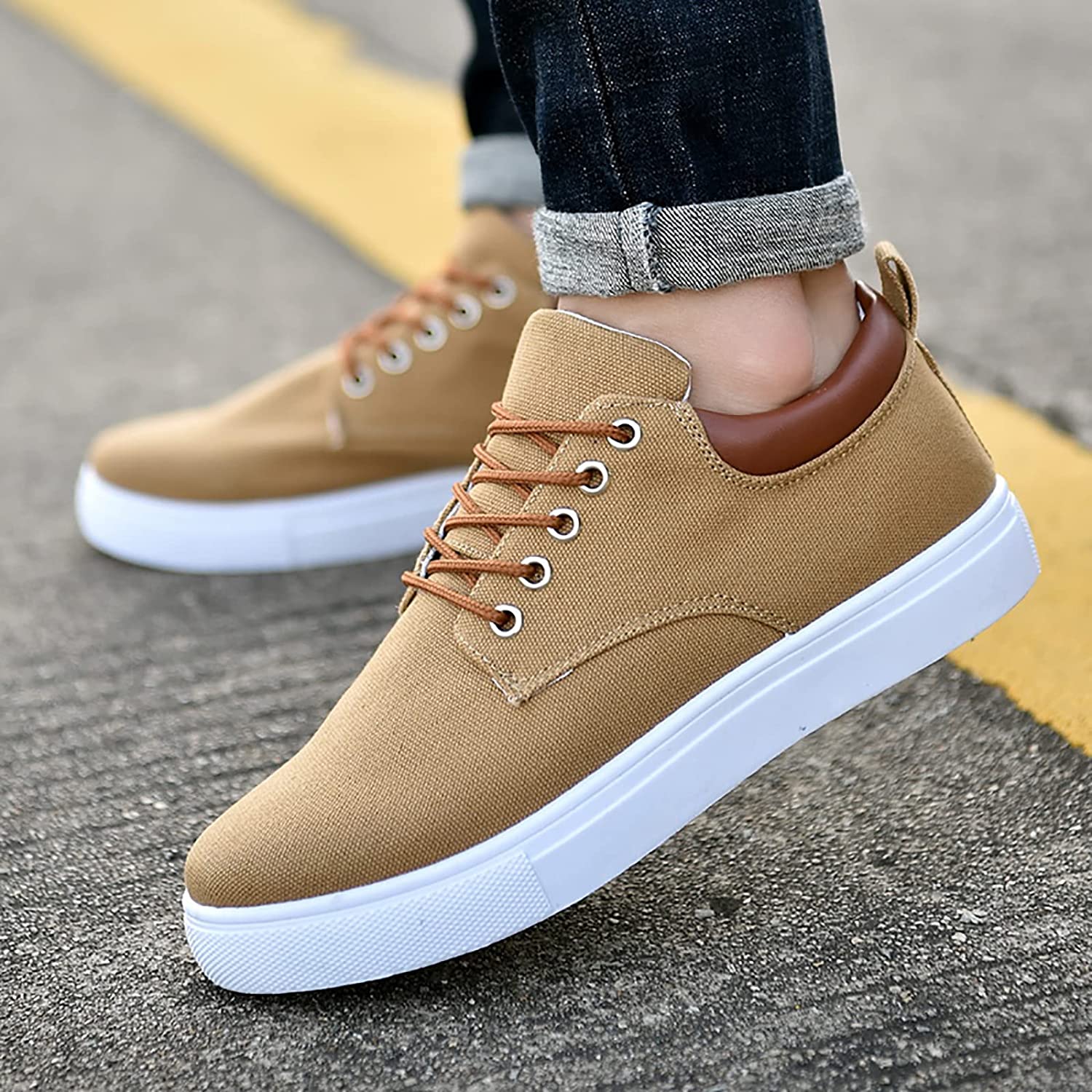 Cas | Men's Canvas Sneakers | White Sole Casual-Men Shoes-Pick NewYork