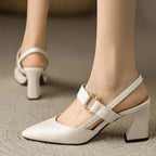 Christina | Women's Slingback Heels | Block Heel-Women Heels-Pick NewYork
