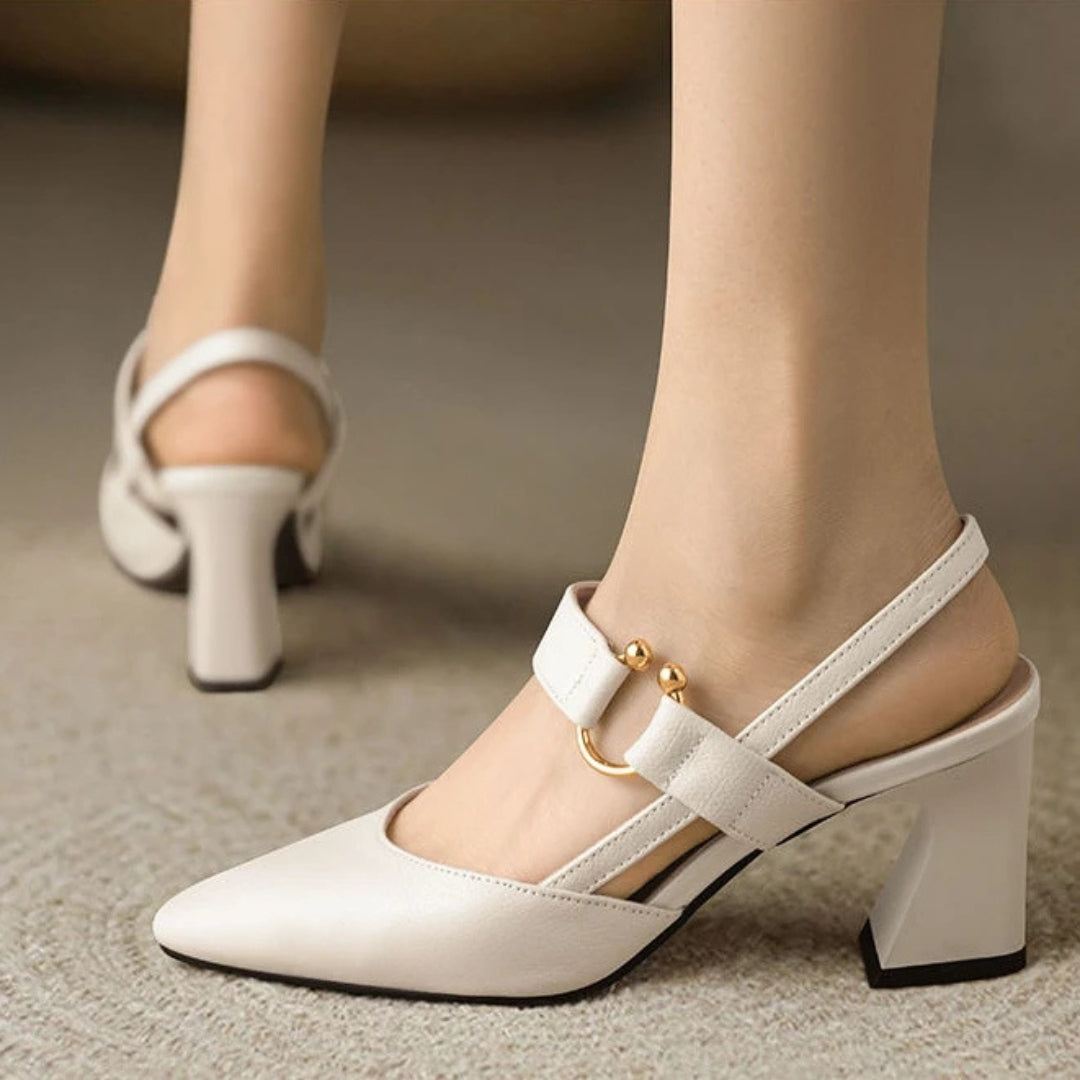 Christina | Women's Slingback Heels | Block Heel-Women Heels-Pick NewYork