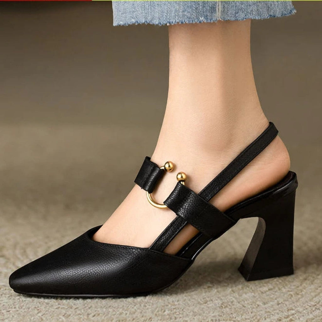 Christina | Women's Slingback Heels | Block Heel-Women Heels-Pick NewYork