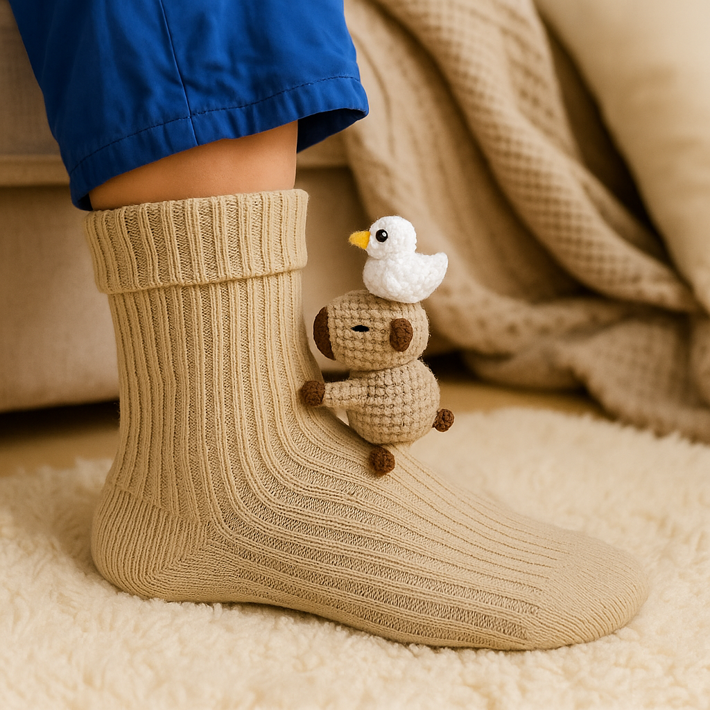 Finn | Unisex Animal Socks | Winter Home Socks-Socks-Pick NewYork
