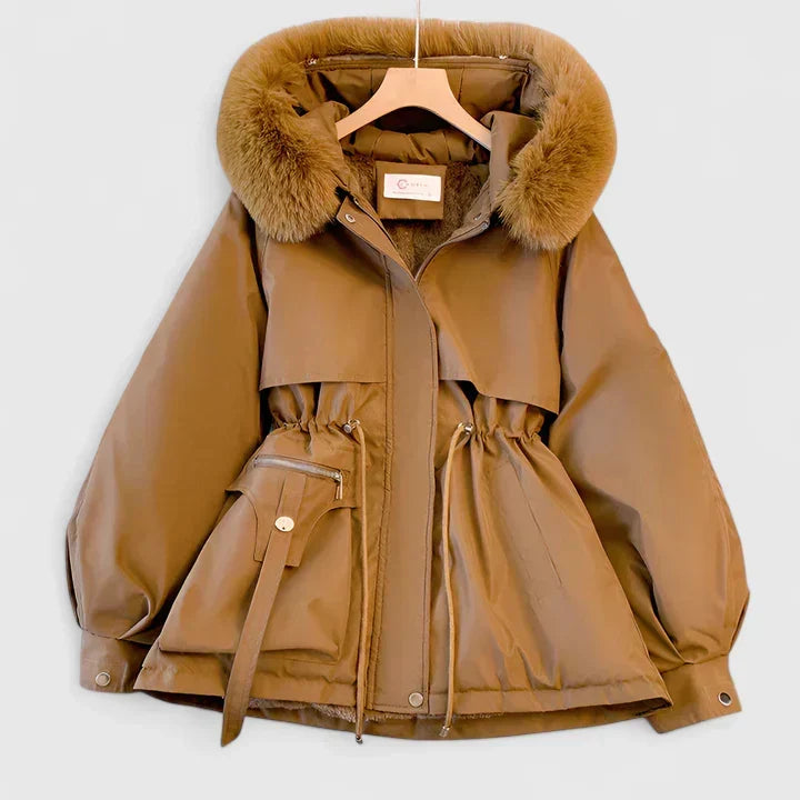 Elena | Women’s Hooded Parka Jacket | Plush Lining Zip Front Winter Wear-Pick NewYork
