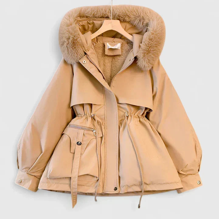 Elena | Women’s Hooded Parka Jacket | Plush Lining Zip Front Winter Wear-Pick NewYork