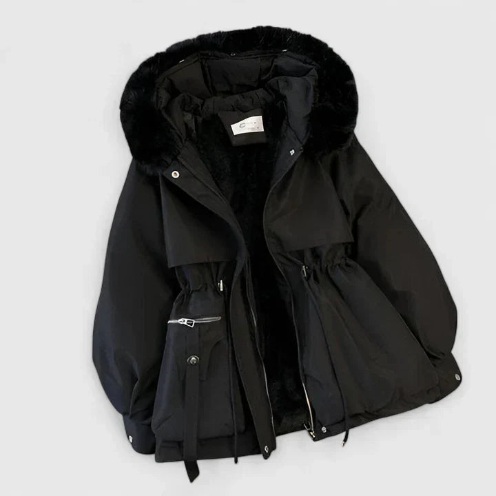 Elena | Women’s Hooded Parka Jacket | Plush Lining Zip Front Winter Wear-Pick NewYork