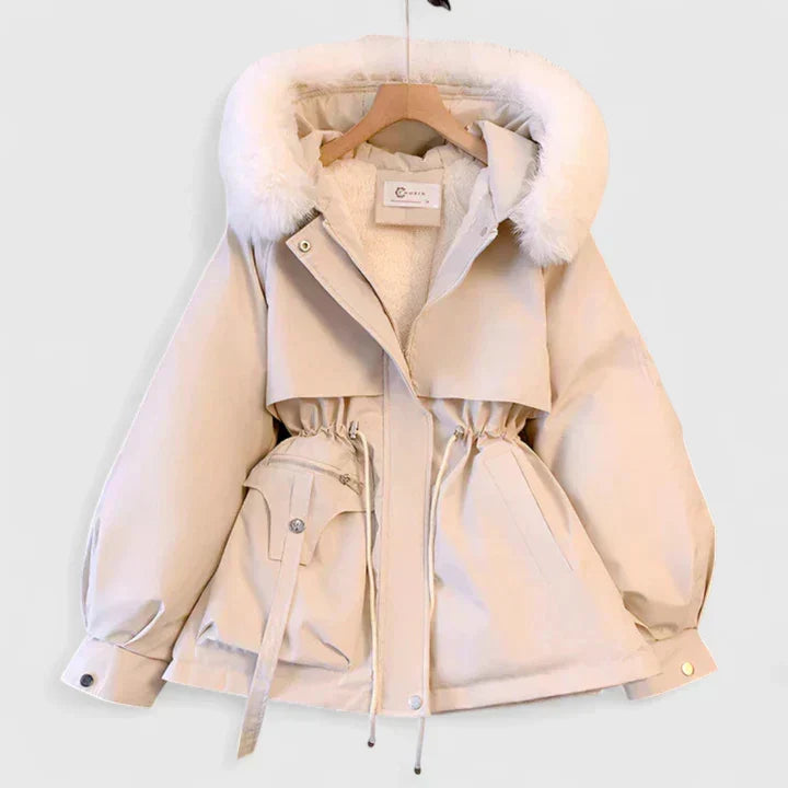 Elena | Women’s Hooded Parka Jacket | Plush Lining Zip Front Winter Wear-Pick NewYork