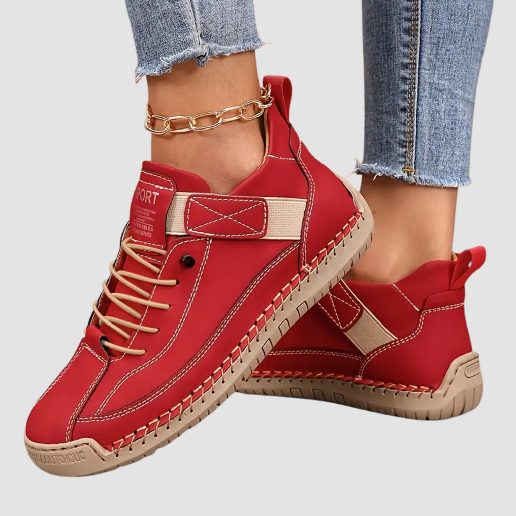 Freya | Women's Lace-Up Sneakers | Stitched Leather-Pick NewYork