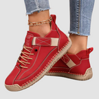 Freya | Women's Lace-Up Sneakers | Stitched Leather-Pick NewYork