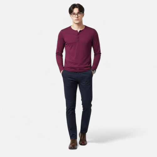 Blake | Men's Henley Shirt | Long Sleeve-Men Long Sleeve-Pick NewYork